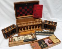 An Edwardian oak games compendium,