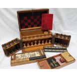 An Edwardian oak games compendium,