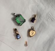 An amethyst pendant,
