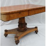 A Victorian burr walnut centre table,