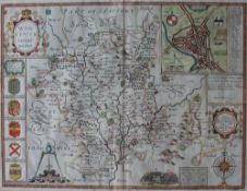 A map of Worcestershire, described by Christopher Saxton, augmented and published by John Speede,