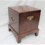 A George III mahogany cellaret of square form,