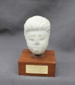 An Ancient Roman white marble head of a lady,