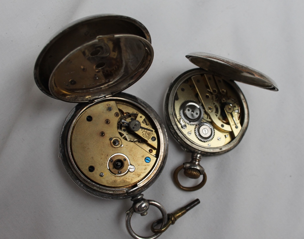 A continental silver open faced pocket watch, - Image 3 of 3