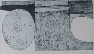 Islwyn Watkins (Welsh 1938 - 2018) Oval and Cutaway Limited edition etching, No.