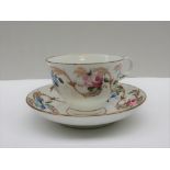 A Swansea porcelain tea cup and saucer,