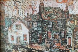 Pat Cooke The Pennine village of Ripponden Watercolour and Pen and Ink Signed and dated 1981 14.