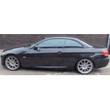 A BMW 320D Sport Auto Convertible, 1995cc, diesel, in black, registration number CK59 BUA,