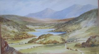 Alan Fraser A landscape scene Watercolour Signed Together with a Dendy Sadler print,