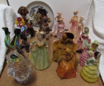 Wade figures including Miss Prudence and Lady Betty together with Royal Doulton figures,