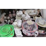 A Royal Doulton part tea service together with other part tea services, leaf moulded dishes,