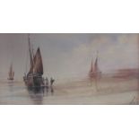 G Lingwood Bringing in the catch Watercolour Signed and dated 27-2-21 Together with other pictures