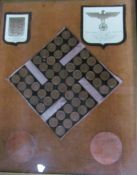 A World War II German montage depicting a swastika made from British Pennies