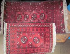 Two Turkoman prayer rugs