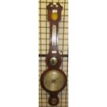 A 19th century mahogany banjo barometer