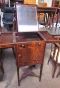 A George III mahogany gentleman's washstand,