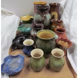 Assorted Ewenny pottery vases etc