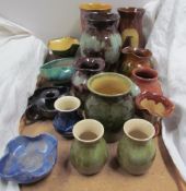 Assorted Ewenny pottery vases etc