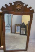 A George III style mahogany wall mirror,