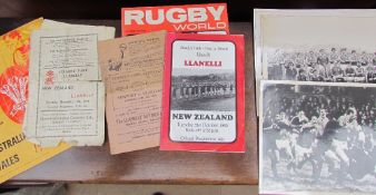 Newport v Llanelly, April 18th 1936, official Programme together with other rugby programmes,