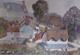 Gwyn Richards St Fagans Watercolour Signed Together with another of Chedworth by the same hand,