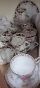 A Blair's china part tea set together with a floral tea cup and saucer (36 pieces)