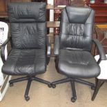 Two leather office chairs