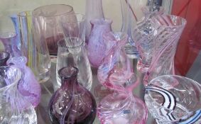 Assorted Caithness glass vases etc CONDITION REPORT: One vase is chipped,