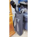 A set of Donnay golf clubs and bag