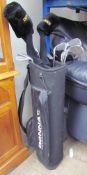 A set of Donnay golf clubs and bag