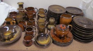 A large quantity of Ridgways china, including scenes from coaching days,