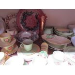 A quantity of Carltonware leaf moulded cups and saucers, dishes etc,