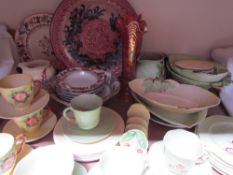 A quantity of Carltonware leaf moulded cups and saucers, dishes etc,