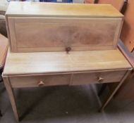 A bleached teak bureau,