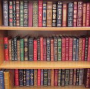 A large collection of Franklin Library leather bound books including Graham Greene, H.G.
