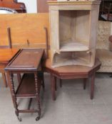 A 20th century oak tea table,