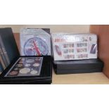 A collection of Royal Mint stamps including James Bond, Harry Potter, Enid Blyton, Christmas issues,