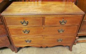 A 19th century mahogany chest,