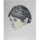 After Sir Kyffin Williams Head portrait of Tehuelche girl Norma Lopez whom he encountered in