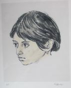 After Sir Kyffin Williams Head portrait of Tehuelche girl Norma Lopez whom he encountered in