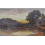 Attributed to John Hume A landscape scene Watercolour Together with a large collection of paintings