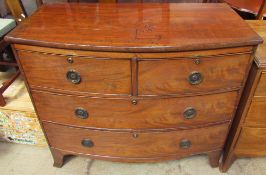 A 19th century mahogany chest,