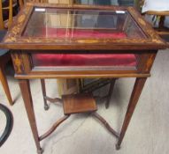 An Edwardian inlaid mahogany bijouterie table,