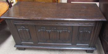 A reproduction oak coffer,