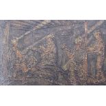 20th century Welsh Miners at work Mixed Media Together with three others by the same hand and a