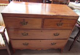 A 19th century mahogany chest,