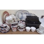 An imperial typewriter together with a Royal Worcester part tea set, other part tea and dinner sets,