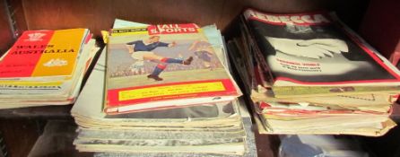 Assorted football programmes, together with magazines,