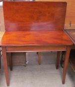 A 19th century mahogany tea table,