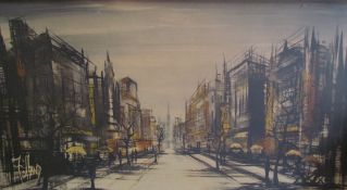 After R Folland Boulevard A print Together with a collection of paintings and prints